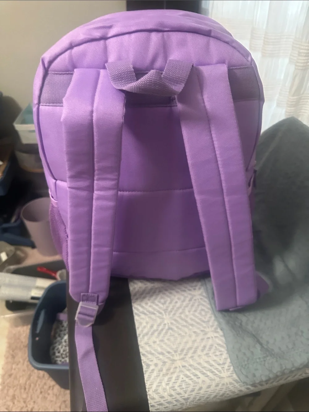 Lavender Backpack with Front Zip Pocket & adjustable straps NWT